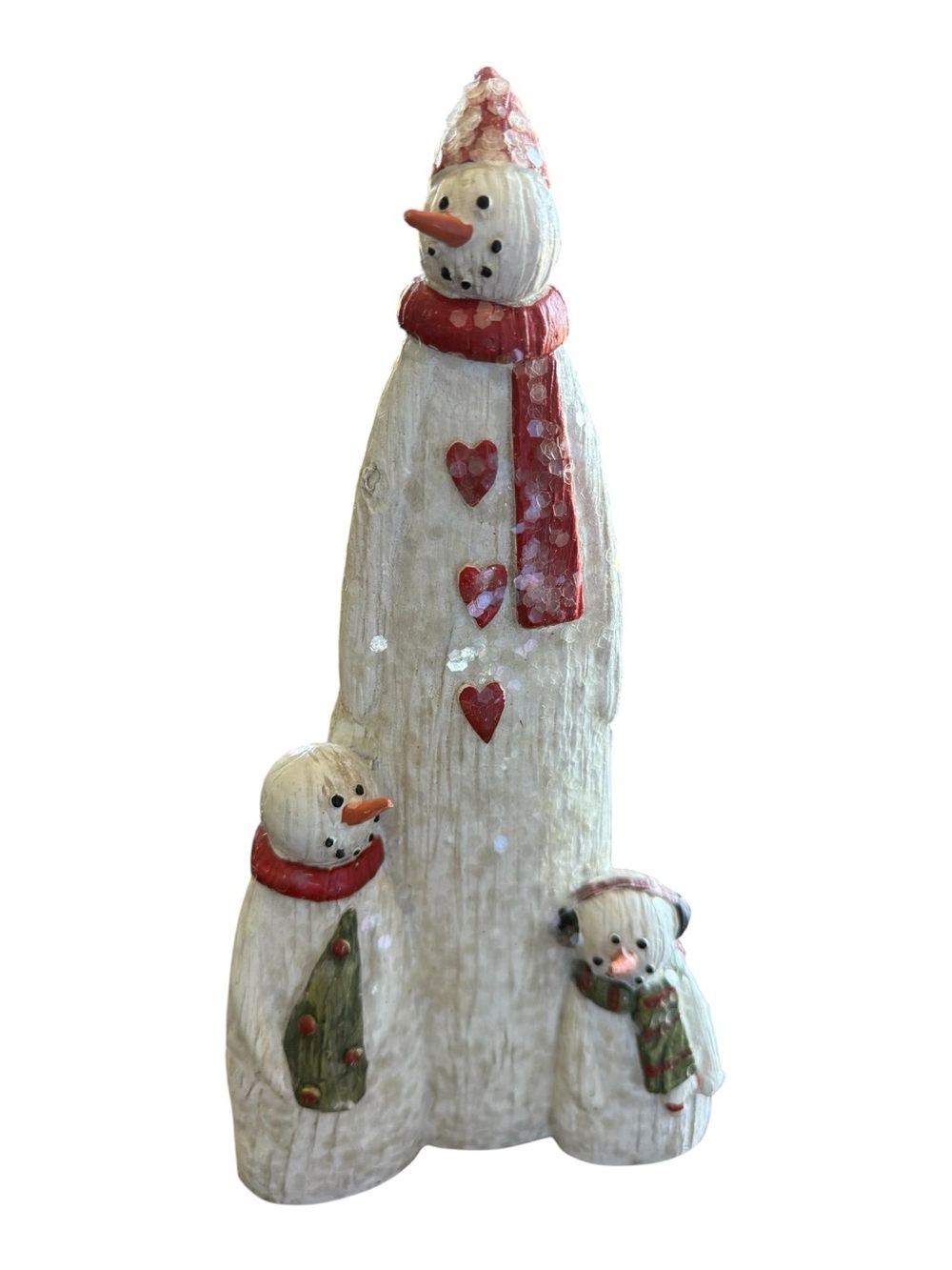 TII Collections Sparkle Snowman Family Figurine